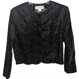 Vintage Norm McNaughton Sparkly Velvet Jacket/Blazer Size Woman's 12